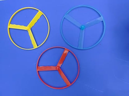 Glow in The Dark Replacement Spinners for Flying Disc Launcher Toy, KU Flying Backup Disc for Rechargeable Spinning Interactive Outdoor Game Shooter, Pack of 3