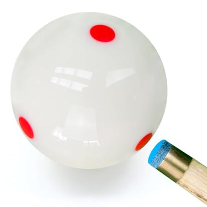 Billiard Training Cue Ball, 2.25" Standard Size Pool Practice Cue Ball, Wear-Resistant Training Ball for Home Game Rooms - color: White