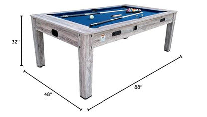Luxor 7.5-Foot 4-in-1 Multi-Game Swivel Pool Table - Billiards/Pool, Ping Pong, Hockey & Dining