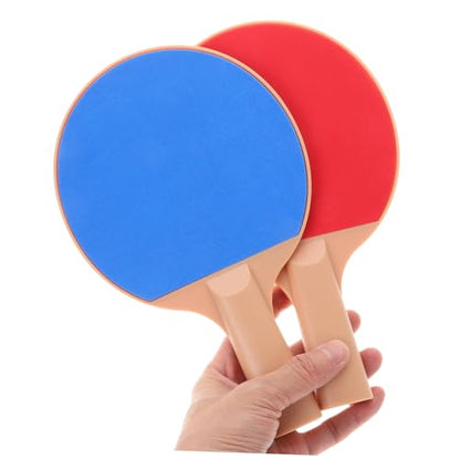 WOONEKY Outdoor Table Tennis Bat Set Elastic Pong Balls Plastic Rackets for Recreation for Family Fun and Sports Activities
