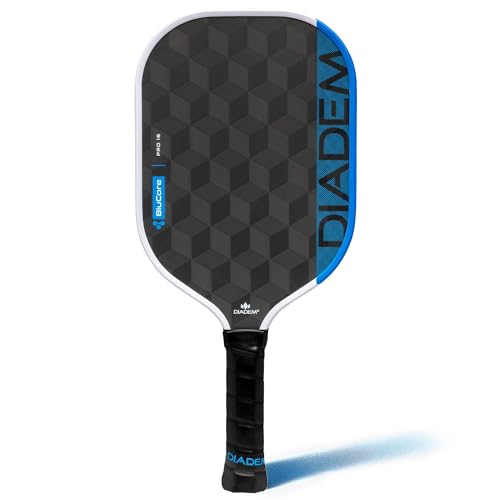 Diadem Edge BluCore Pro Pickleball Paddle | Ultimate Power, Spin & Consistency, Extended Reach, Premium 18K Carbon Fiber, PowerSync Foam Core | USAPA Approved - style: Pro 16