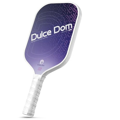 Dulce DOM Pickleball Paddles Set of 2/4 - USAPA Approved, 4 Indoor Outdoor Pickleball Balls, Fiberglass Surface Paddle Racket with Cover Bag, Ideal Training Equipment Gift for Men & Women - color: Purple*1