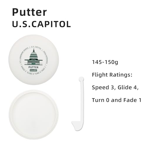Disc Golf Starter Discs Set | U.S. Landmark Series | 150 Class, 145-150g | PDGA Approved | Include 2*Driver 2*Mid-Range 2*Putter 1*Mini Marker