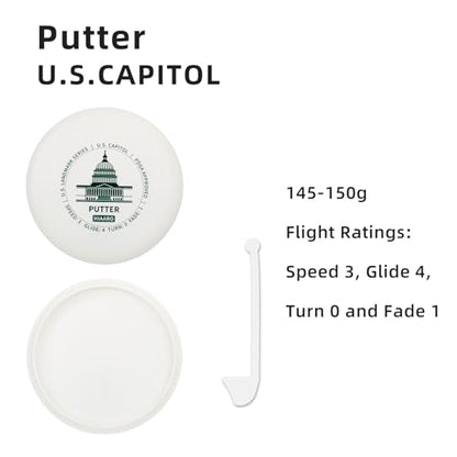 Disc Golf Starter Discs Set | U.S. Landmark Series | 150 Class, 145-150g | PDGA Approved | Include 2*Driver 2*Mid-Range 2*Putter 1*Mini Marker