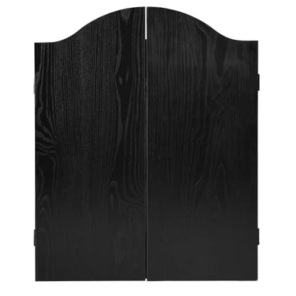 DMI Americana Dartboard Cabinet Set with 18-Inch Paper Dartboard, Reversible Baseball Game, Built-in Cricket Scoring, Darts, Chalk & Mounting Hardware – Classic Black Finish