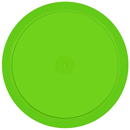 ONE250 Air Hockey Pushers and Red Air Hockey Pucks, Goal Handles Paddles Replacement Accessories for Game Tables (4 Striker, 4 Puck Pack) - color: Green & Yellow