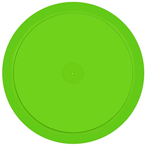 ONE250 Air Hockey Pushers and Red Air Hockey Pucks, Goal Handles Paddles Replacement Accessories for Game Tables (4 Striker, 4 Puck Pack) - color: Green & Yellow