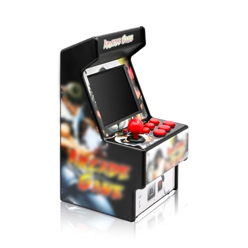 Retro Game Machine for Kids, Handheld Video Game Console with 156 Classic 16-Bit Games, 2.8" Color Screen Rechargeable Portable Gaming System, TV Output Support, Electronic Toy Gift for Boys - style: Black