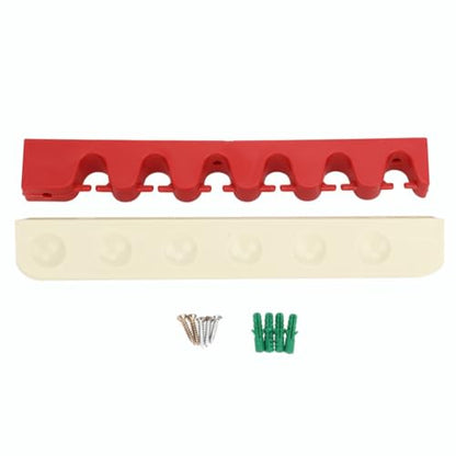 6 Hole Billiard Cue Rack Wall Mount – Rubber Billiard Pool Cue Holder for Storage Snooker Stick,Space-Saving Hanging Bracket with Sturdy Design