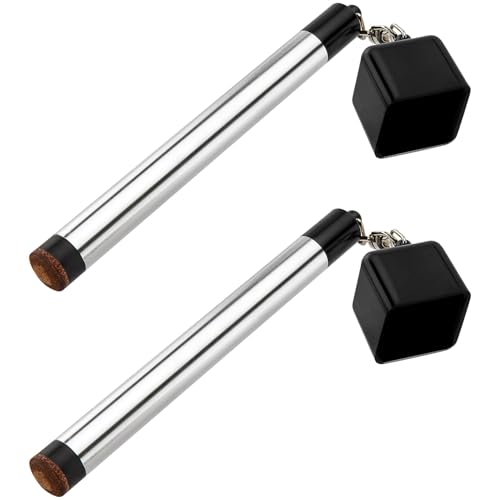 TRINKA 2 Pcs Pool Chalk Holder for Billiards, 2 in 1 Portable Pool Snooker Chalk Holder Billiard Cue Tip Pricker Prep Tool, Pool Table Accessory