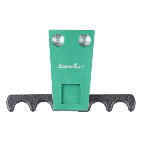 6 In 1 Portable Weighted Pool Cue Holder, chalk holder, billiard cue tip tool, Green - color: Green