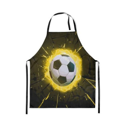 Manfei Volleyball Kids Kitchen Apron - color: Black Yellow