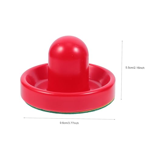 Air Hockey Pushers and Pucks Large Striker with Thick Felt Pads Table Replacement Accessories for Air Hockey Game Includes Blue Black Red Green Pushers and Red Green Pucks