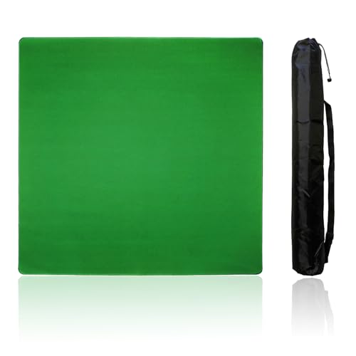 Mahjong Mat, Mahjong Table Mat with Black Carrying Bag,Rubber Anti Slip Game Mat and Noise Reducing Table Cover for Mahjong,Dominoes,Poker,Card,Board Games Table Mat (Green, 31.5 Inches) - color: Green