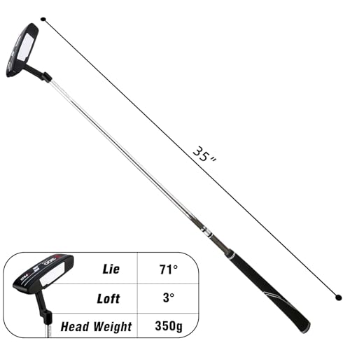 PGM Golf Putter - Blade Putters for Men & Women - Easy Flop Shots – Legal for Tournament Play- Right/Left Handed - size: 35", Steel, style: Right Handed