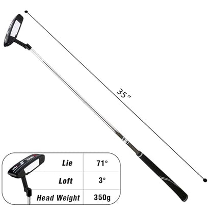 PGM Golf Putter - Blade Putters for Men & Women - Easy Flop Shots – Legal for Tournament Play- Right/Left Handed - size: 35", Steel, style: Right Handed