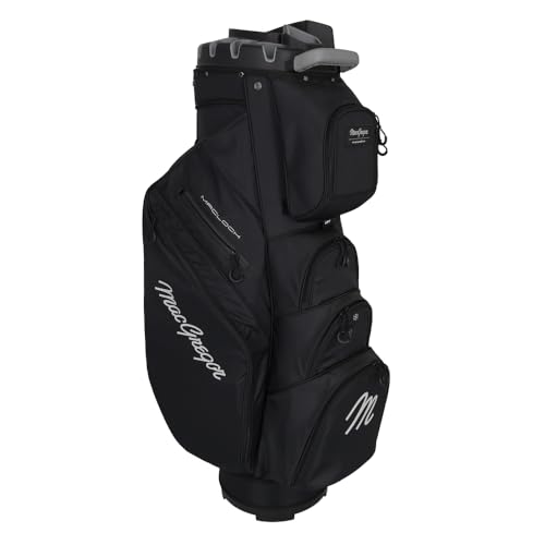 MacGregor MACLOCK Ultimate Divider System Cart Bag with 14 Way Organizer Divider Top and Individual Club Locking Slots - color: Black