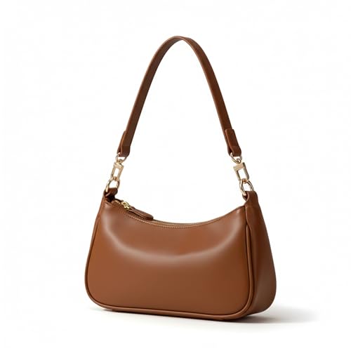 VODIU Clutch Tote Handbags with 2 Removable Straps and Zipper Closure Crossbody Bags Shoulder Purse Handbag for Women - color: Brown