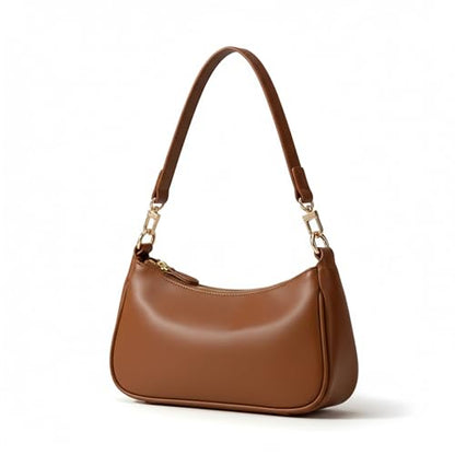 VODIU Clutch Tote Handbags with 2 Removable Straps and Zipper Closure Crossbody Bags Shoulder Purse Handbag for Women - color: Brown