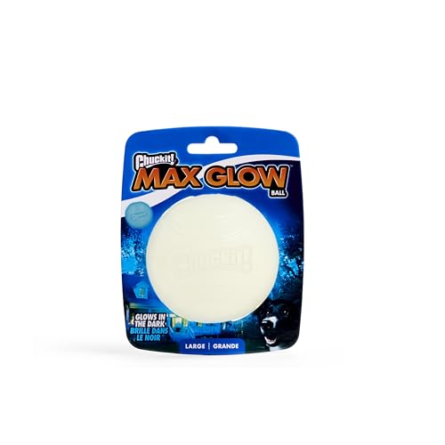 Chuckit! Glow in the Dark Bouncy Ball for Dogs, Chuckit Dog Toy, Max Glow Balls - Large, 3 Inch, Pack of 1 - size: Large