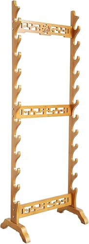 Portable Billiard Cue Rack Pool Table Accessory Organiser Wooden Pool Cue Holder - Freestanding Pool Ball Floor Stand For Game Room Clubs Hardwood Wall Mounted Pool Cue Holder(12) - size: 12