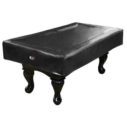 GSE Games & Sports Expert Billiard Table Covers, 7'/8'/9' Waterproof & Tearproof Heavy Duty Leatherette Pool Table Cover (Several Colors Available) - color: Black - 9ft