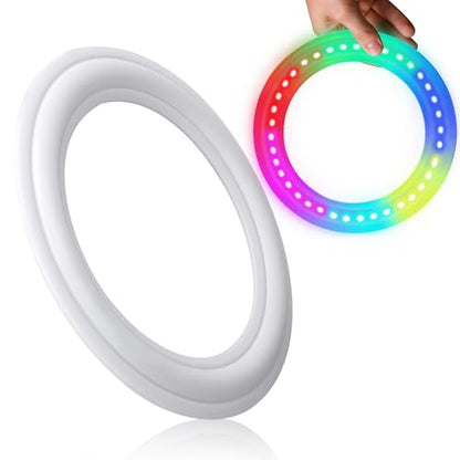 Dilabnba Flying Ring Disc Toy LED Light Beach Backyard Camping Sports Play Soft Discs Outdoor Tossing Toy Christmas Birthday Gift for Teens Boys Kids Adults, Lost Mode, 9.8''/200g - style: Set2