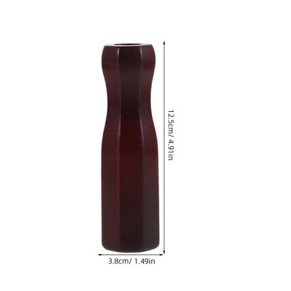 GALPADA 2Pcs Wooden Foosball Table Handles Octagonal Replacement Parts for Indoor Soccer Machine Rods Non-Slip Grip Wine Red