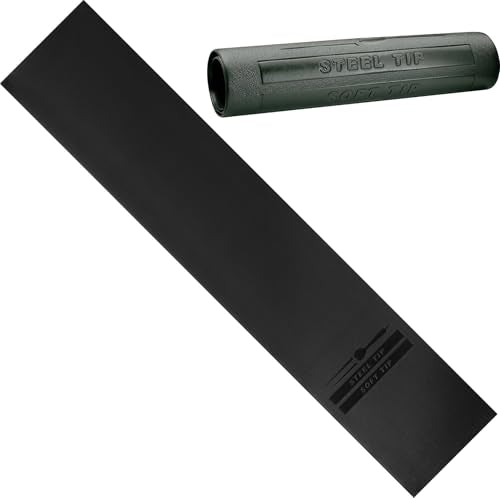 Viper Padded Pro - Tech Dart Mat Throw/Toe Line (Steel and Soft Tip Darts), Black, 119" Length x 24.25" Width x 0.25" Thickness, Made in USA
