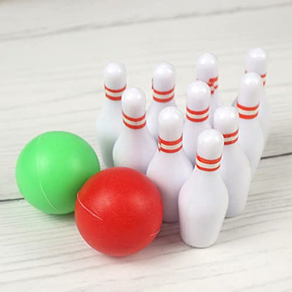 2Sets Miniature Bowling Balls of Realistic Bowling Decor for Dollhouses Design for Micro House and Desktop Decoration