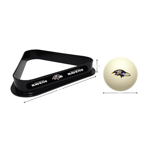 Imperial NFL Cue Ball & Rack Set - color: Baltimore Ravens, White