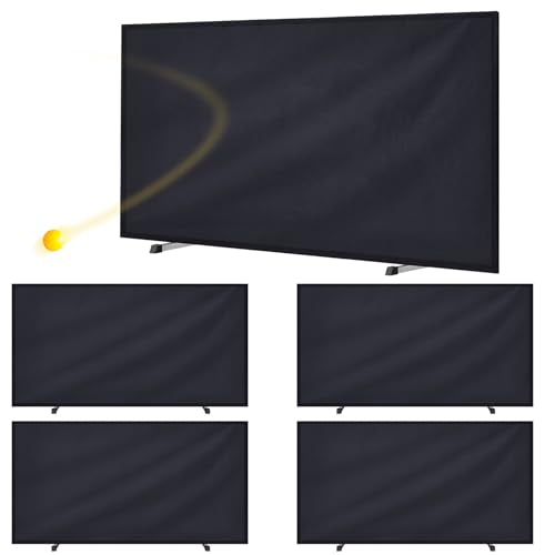 5 Pcs Table Tennis Barrier, 55" x 29.5" Practice Training Baffle with 420D Oxford Cloth, Portable Pickup Surround for Quick Ball Collection, Table Tennis Court Fencing Walls - color: Black