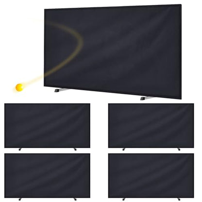 5 Pcs Table Tennis Barrier, 55" x 29.5" Practice Training Baffle with 420D Oxford Cloth, Portable Pickup Surround for Quick Ball Collection, Table Tennis Court Fencing Walls - color: Black