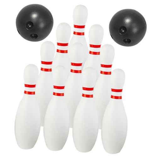 1 Set Indoor Bowling Game Set Pins Balls Interactive Sports Development for Boys Durable Material Fun for Family Play Activities Random Color