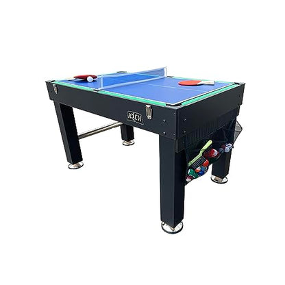 KICK Tetrad 55" 4-in-1 Multi Game Table – Foosball, Billiards/Pool, Air Hockey & Ping Pong - color: Black