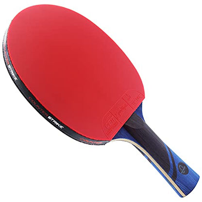 Phantom Light Paddle Bundle (Includes Hard Case & 6 Balls) | Ping Pong Paddle | Table Tennis Paddle | Offensive Table Tennis Paddle | Pre-Assembled Paddle | ITTF Approved | Ping Pong Set - color: Blue Matte Fiber