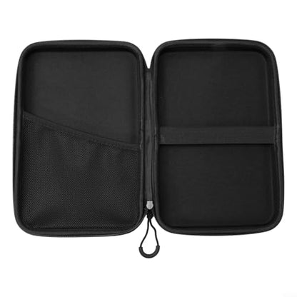 Table Tennis Paddle Case EVA Hard Shell Protective Cover Bag with Zip Pocket for Ping Pong Bat Storage, Shock-Resistant Lightweight Racket Holder Travel Carrying Black 290x195x50mm