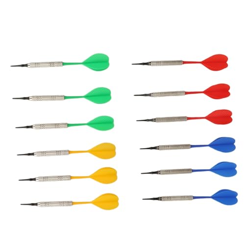 Professional Soft Tip Dart Set, 12 Piece Indoor Game Plastic Darts with 100 Replacement Tips, Safe and User Friendly for Electronic Dart Games