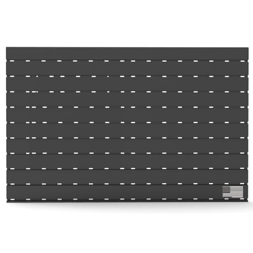 Heavy-Duty Aluminium Slatwall Panels, Gun Racks for Wall, Gun Wall Mount Storage, 10 Pieces Panels - color: Black, size: 10x Panels