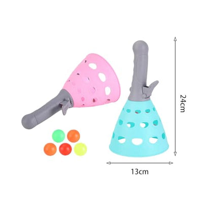 2 Pieces Catchs Ball Game Launcher Baskets Throwing Ball Interactive Lawn Game PP Material Suitable for Kids Events Indoor Play