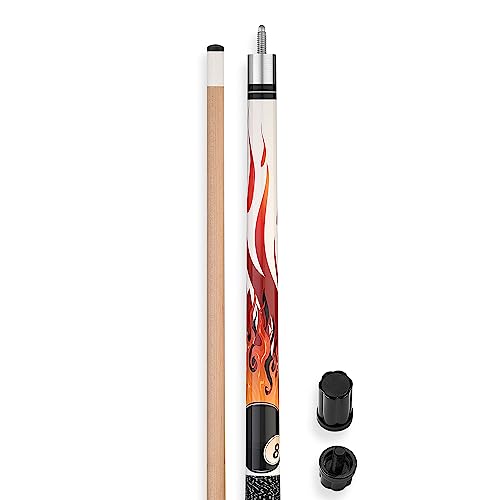 Joshmar Pool Cue Stick 58" – 2-Piece Canadian Maple Billiard Cue 19oz, 13mm Tip, Includes Hard Case, Glove & Chalk – Complete Set for Beginners, Adults & Gift