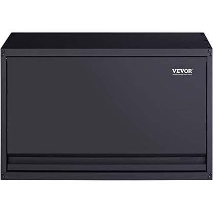 VEVOR Metal Storage Cabinet, 120lbs Load Capacity per Shelf, 20'' Tall Wall-Mounted Powder-Coating Steel Garage Cabinet with Adjustable Shelf, Press to Close & Open Door Perfect for Office Garage Tool - style: Flip up 20"