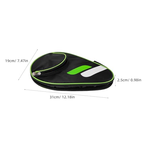 Veemoon Large Capacity Table Tennis Racket Bag with Enhanced Protection Portable Oxford Cloth Case for Indoor and Outdoor Use, Stylish Black Paddle and Balls Storage