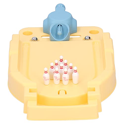 plplaaoo Mini Bowling Game Set Desktop Bowling Ball Board Interactive Toy for Kids Over 3 Year Old Plastic Color Shown Size Approx 24x15x3cm Weight Approx 1750g