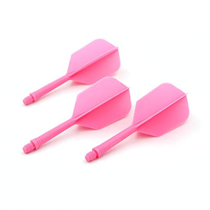 CUESOUL ROST Integrated Dart Shaft and Flights Medium,Slim Shape,Set of 3 - color: Pink