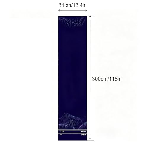 Throwing Mat - Velvet Dart Practice Mat, Non Slip Distance Line, Quick Dry Durable Training surfacê Ruler Marked for Home Game Room Bar Tournament Setup - size: 7
