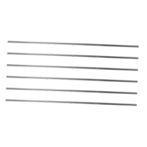 TOYANDONA 6pcs Iron Foosball Table Rods Replacement with Safety Caps Soccer Table Poles for Easy Installation Compatible with Adult and Foosball Machines for Worn Rod Repair