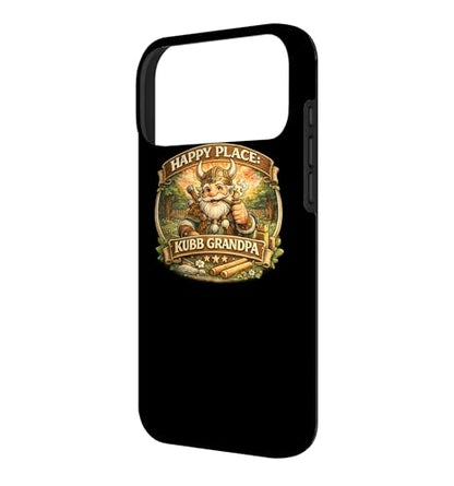 Happy Place Kubb Grandpa Viking Chess Lawn Game Player Gift Case for iPhone 17 Pro Max
