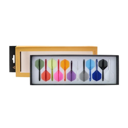 CUESOUL ROST 77 Integrated Dart Shaft and Flight Big Wing/Standard Shape Colour Collection Pack of 12 pcs - color: Standard Shape, size: Large