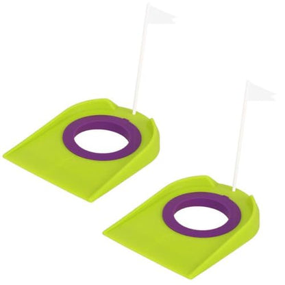 Moily Lightweight Golf Practice Disc Imitation Green Hole Board Indoor Backyard Swing Trainer - color: 2pcs